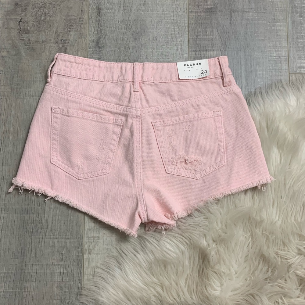 NWOT PacSun Distressed High Rise Shorts - Picture 2 of 4